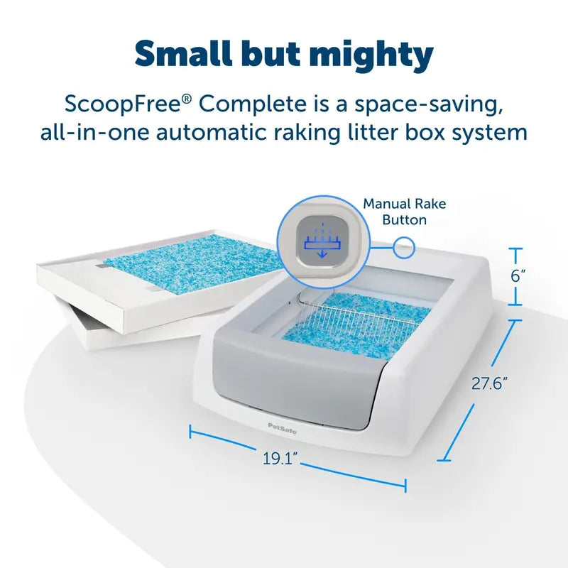 PetSafe ScoopFree Self-Cleaning Litter Box, Superior Odor Control, No Scooping, Disposable Crystal Litter Tray