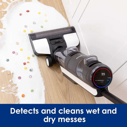 Cordless Wet/Dry Floor Cleaner & Mop  All-in-One Hard Floor Cleaning System with Vacuum + Mopping in a Single Pass