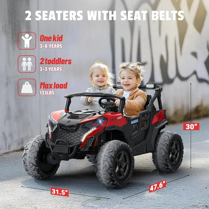 All-Terrain Pink Electric Ride-On Truck  Off-Road Capable Battery-Powered Toy Vehicle