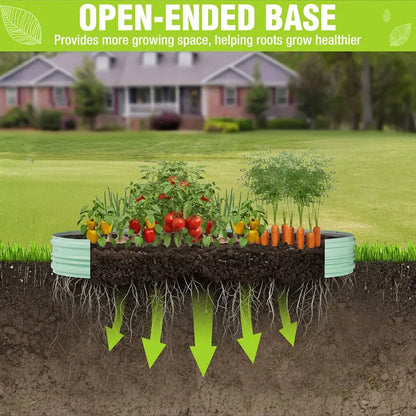 WORKPRO Twin Galvanized Raised Garden Beds  8′ x 4′ x 1′, Easy-Assembly Outdoor Planters