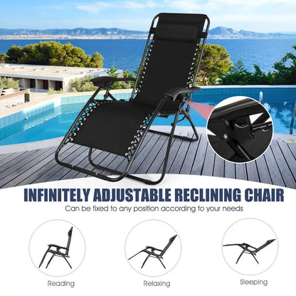 Zero Gravity Recliner Chair Set  Dual Lounge Chairs with Ergonomic Support and Footrests