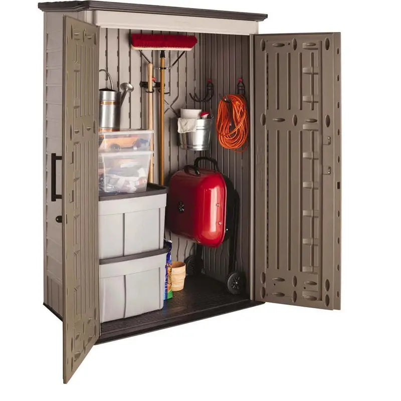 Rubbermaid 52-Cubic-Foot Lockable Outdoor Storage Shed  Durable, Weather-Resistant Shelter for Tools & Gear