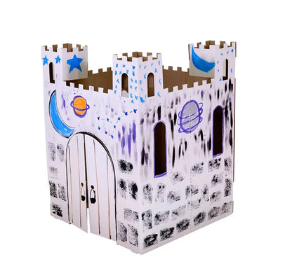 Easy Playhouse Castle Cardboard Playhouse for Indoor and Outdoor Use, Children Age 3+