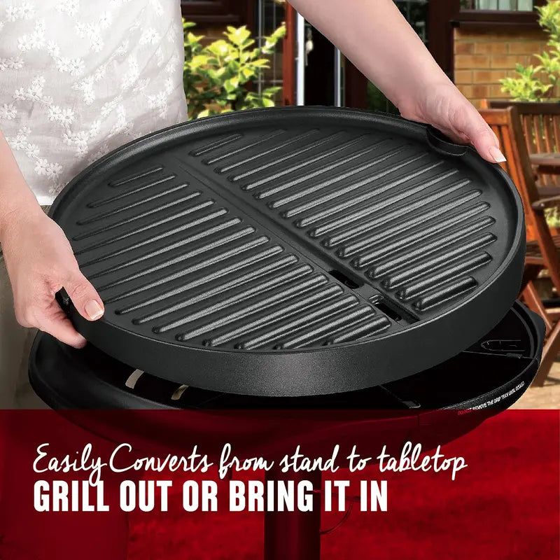 George Foreman Silver Grill  12+ Serving Electric Contact Grill with Slope Design