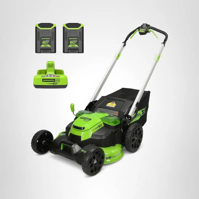Greenworks 60V 17″ Brushless Cordless Push Lawn Mower  Mulch or Bag Mode, Includes 4.0Ah Battery