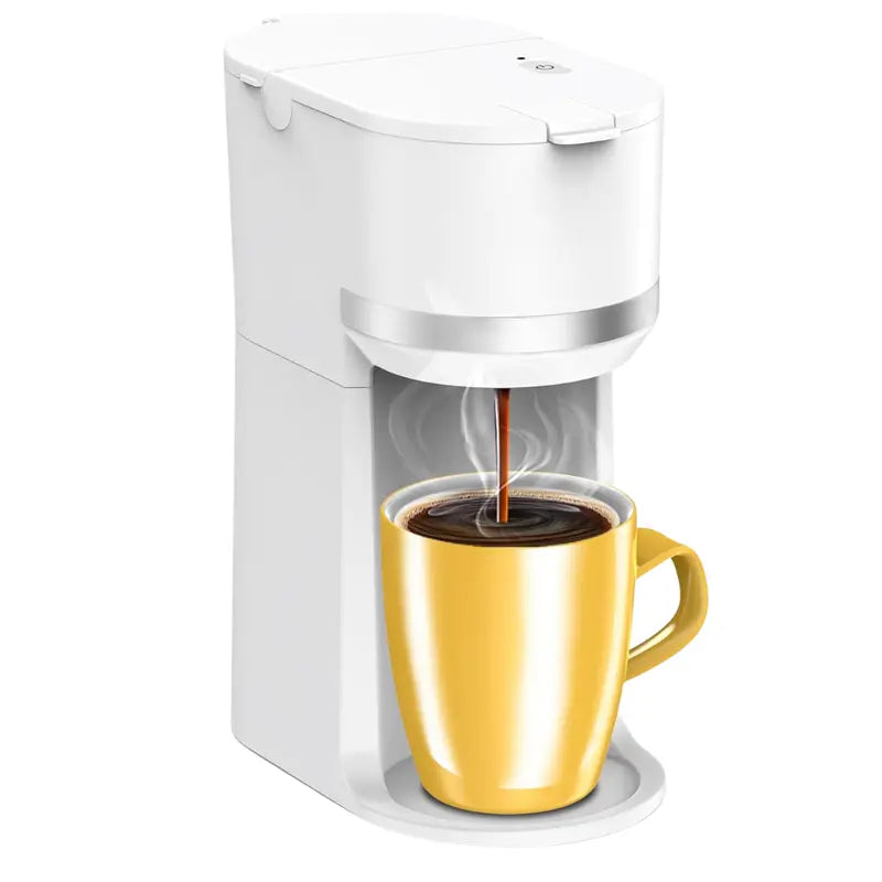 Compact Single-Serve Coffee Brewer for K-Cups and Ground Coffee