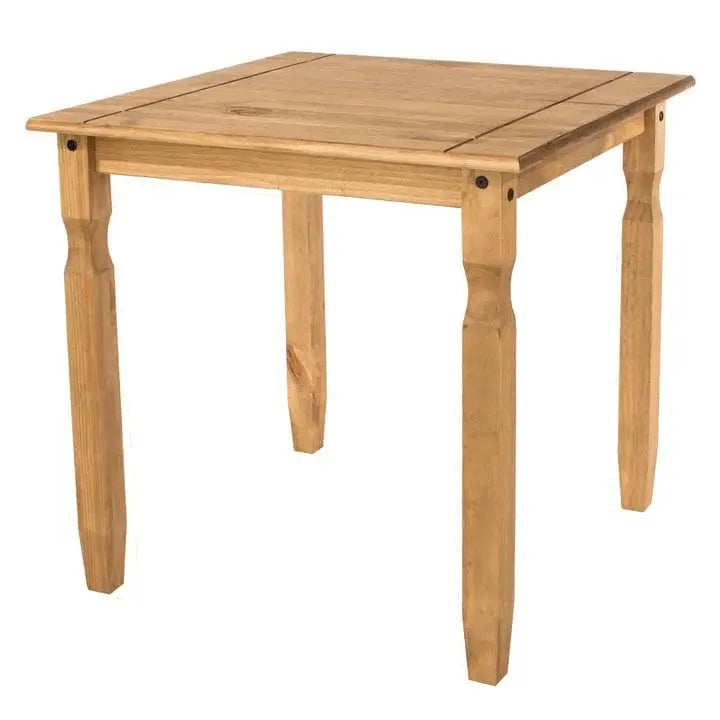 Corona Collection Solid Wood Dining Table  Rustic Modern Farmhouse Style Table