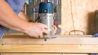BOSCH 2.25 HP Fixed-Base Router, Aluminum, 12 AMP Motor, Adjustable Speed, Includes Accessories