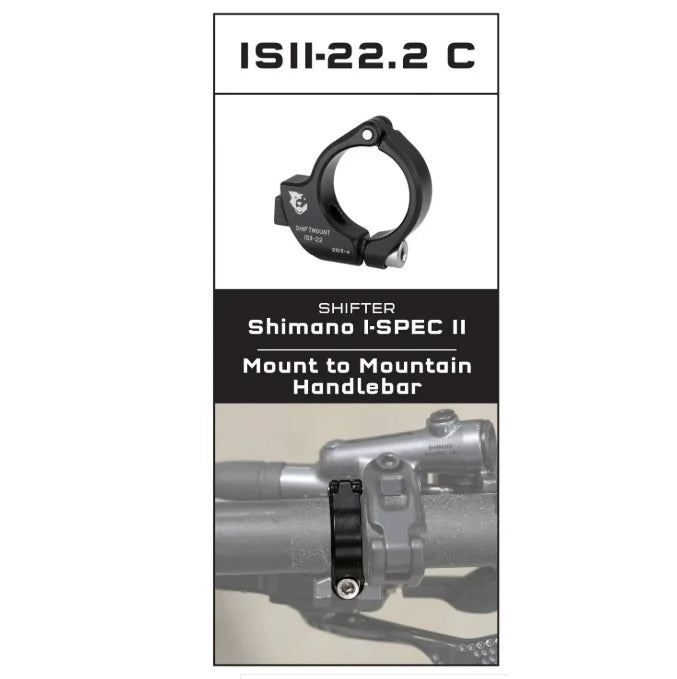 Adaptateur de Fixation WOLF TOOTH ShiftMount ISEV- 22 Shimano I-SPEC II Shifter > Cintre 22 mm