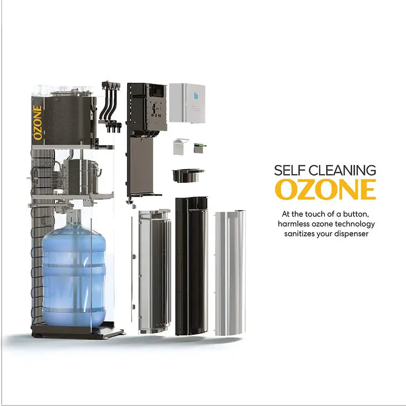 Brio Bottom-Loading Water Dispenser  3-Temperature Options, Self-Cleaning Function, LED Interface