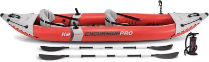 Excursion Pro Inflatable Kayak Bundle  Includes Pump, Carry Bag & Accessories for Calm Water Adventures