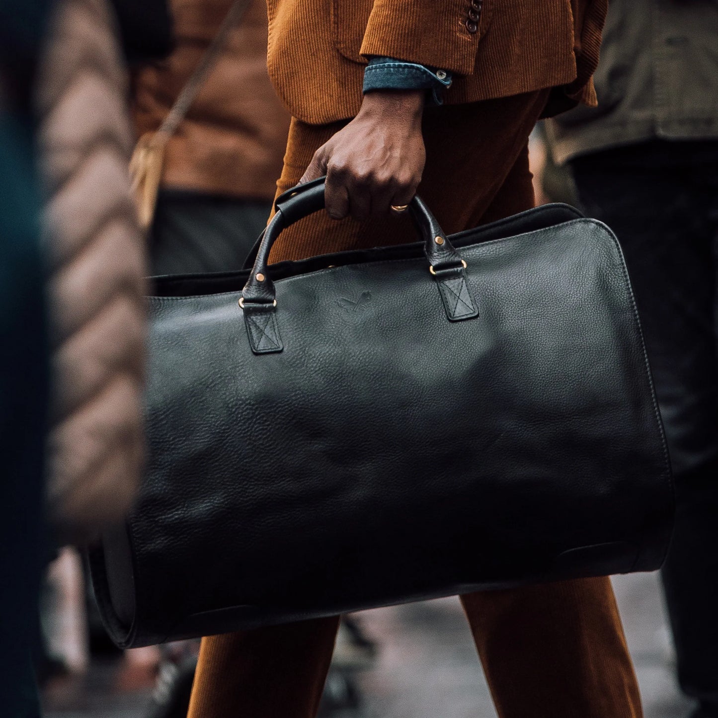 Leather S.C Holdall - Black