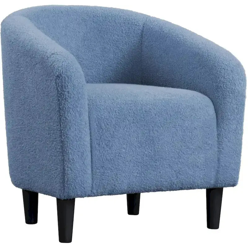 Yaheetech Barrel Accent Chair  Upholstered Club-Style Armchair for Living Spaces