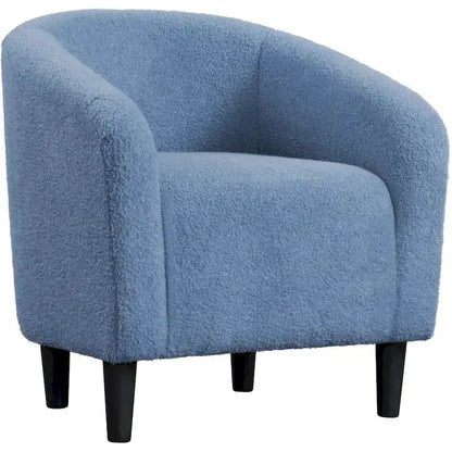 Yaheetech Barrel Accent Chair  Upholstered Club-Style Armchair for Living Spaces