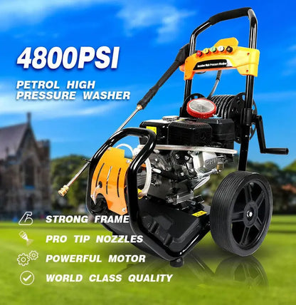 Heavy-Duty 4800 PSI Gas Pressure Washer with 5-Position Spray Nozzle