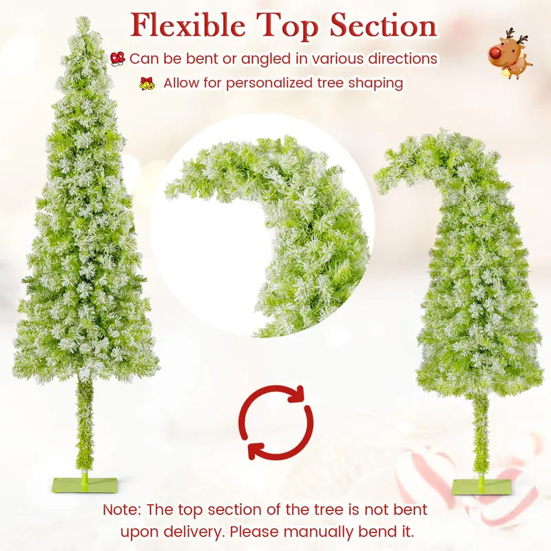 Whimsical Bendable Christmas Tree  5’, 6’, or 7’ Grinch-Themed Flexible Fir Option
