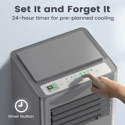 Air Choice 10,000 BTU Portable AC  3-in-1 Cooling, Dehumidifying & Fan Unit for Rooms up to 450 sq ft, Includes Window Kit & Remote