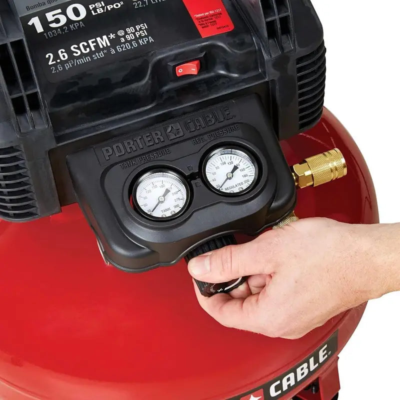 6-Gallon Oil-Free Pancake Air Compressor  Compact, Quiet & Maintenance-Free Design for Home & Light Workshop Use