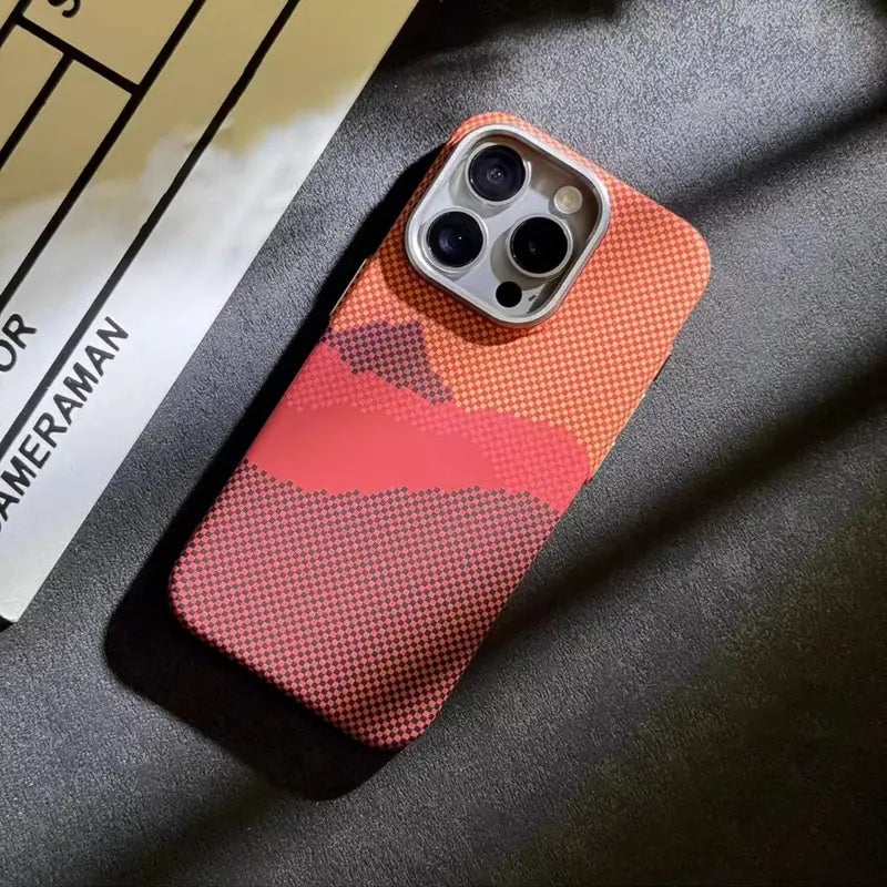 MagSafe-Compatible iPhone Case with Alloy Mount Bracket & 3D Texture Relief