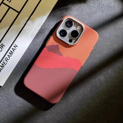 MagSafe-Compatible iPhone Case with Alloy Mount Bracket & 3D Texture Relief