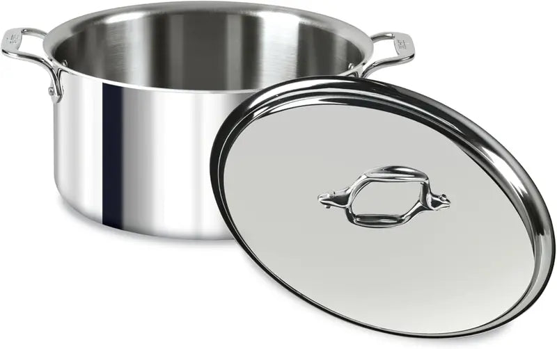 All-Clad D3 Stainless Steel 8-Quart Stockpot with Lid  Induction-Compatible & Oven-Safe