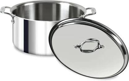 All-Clad D3 Stainless Steel 8-Quart Stockpot with Lid  Induction-Compatible & Oven-Safe