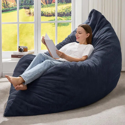 Hobestluk 3-in-1 Convertible Bean Bag  Floor Cushion, Lounger, or Seating Sofa