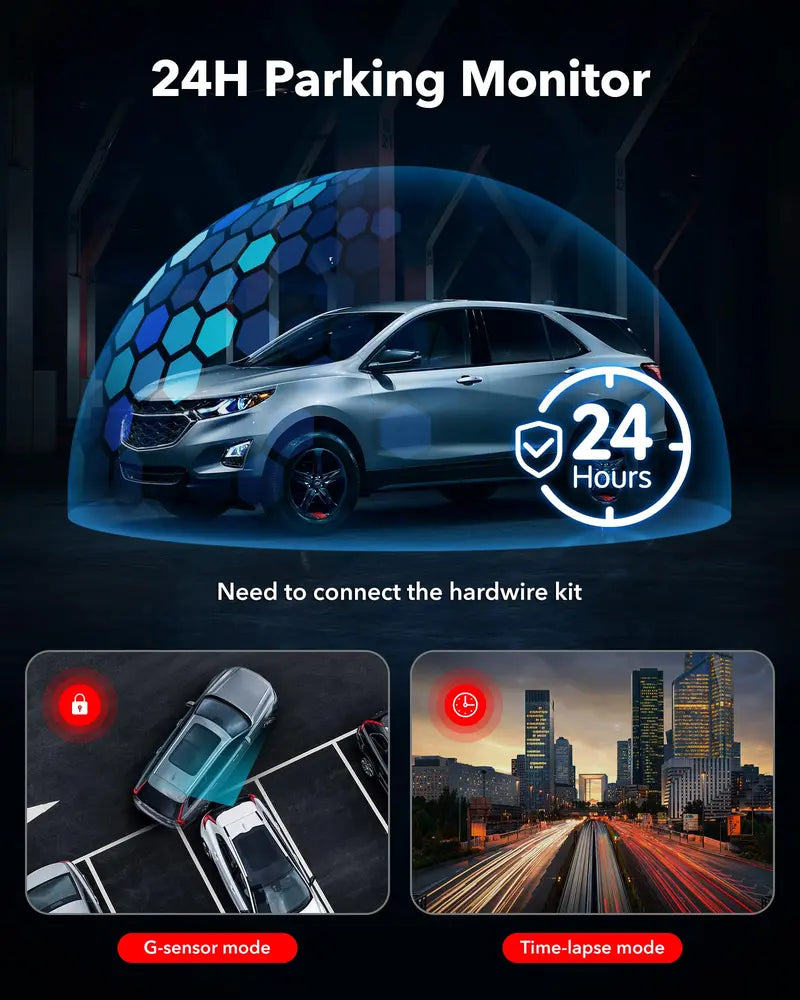 REDTIGER Dash Cam Front Rear, 4K/2.5K Full HD Dash Camera for Cars