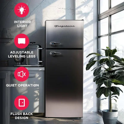 Frigidaire 7.5 Cu Ft Apartment Refrigerator  Two-Door Combo with Freezer and Fresh Food Storage
