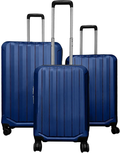 Lightweight 3-Piece Hardshell Spinner Luggage Set — 20/24/28 Inch (Vertical Stripe Design)