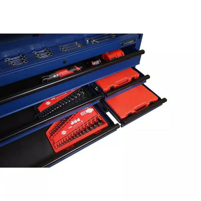 Heavy-Duty Mobile Workbench  52-Inch, 9-Drawer, Adjustable Solid Wood Top