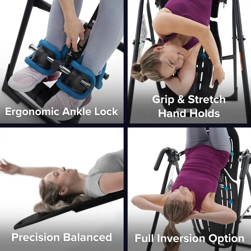 Teeter EP-560 Inversion Table with Heat & Vibration Cushion, 300 lb Capacity, FDA Registered for Back Pain Relief
