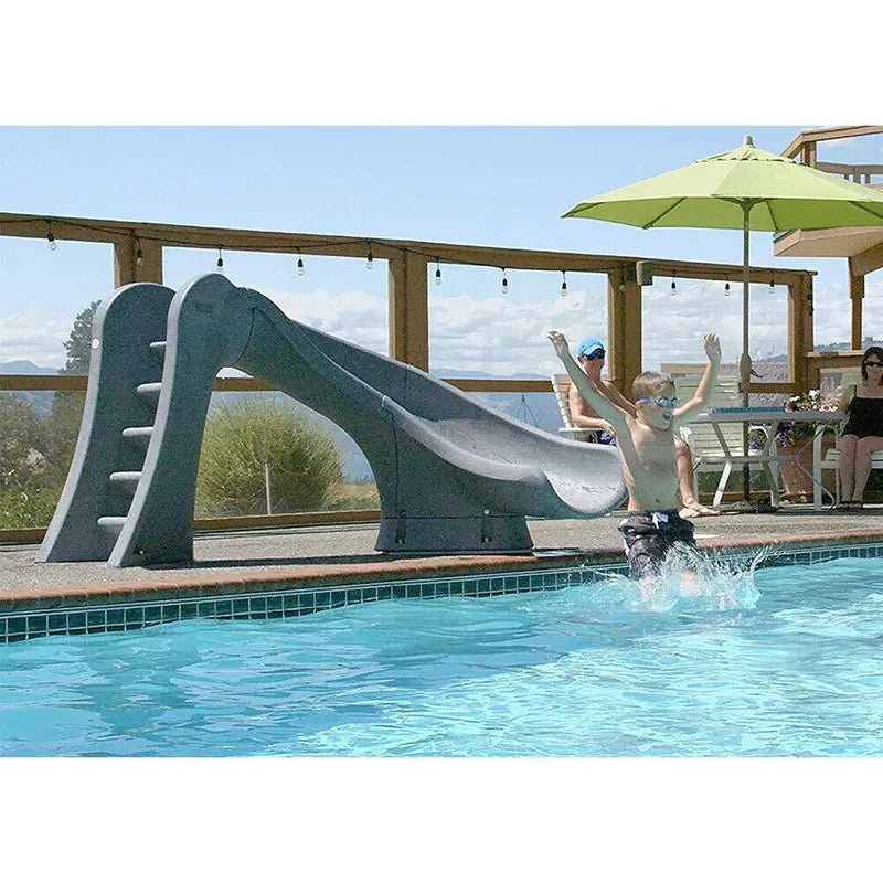 S.R. Smith Cyclone Right-Curve Pool Slide  Gray Granite Finish, Model 698-209-58124