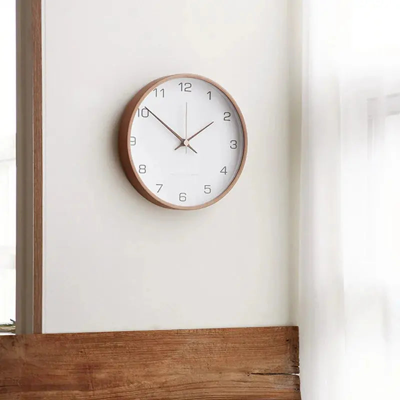 Scandinavian-Inspired Silent Round Wall Clock with Clean Dial