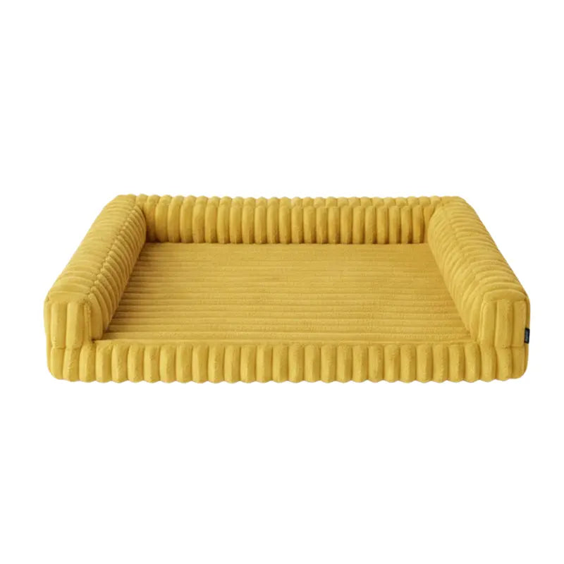 Non-Slip Orthopedic Pet Bed with Memory Foam, Full Bolster Wrap, and Zippered Cover