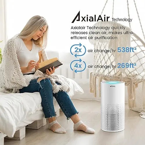 Afloia Air Purifiers for Home Large Room Up to 1076 Ft2, H13 True HEPA Air Purifiers for Bedroom