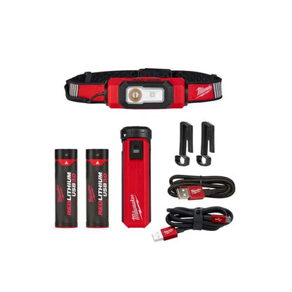 600 Lumens REDLITHIUM USB 360-Degree Visibility Hard Hat Headlamp with USB Charger & Power Kit