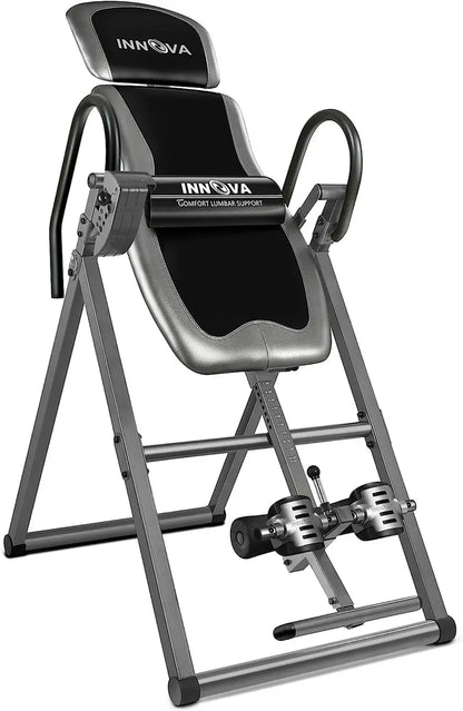 HEALTH AND FITNESS ITX9600 Inversion Table  Heavy-Duty Steel Frame with Adjustable Ankle Holders