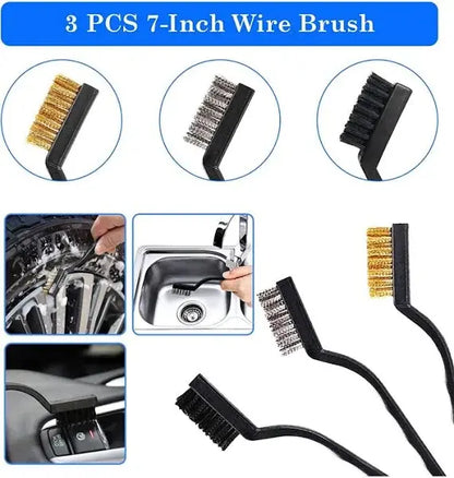NIKCOSMK 26pc Car Detailing Brush Kit, Auto Drill Brushes & Buffing Sponge Pads
