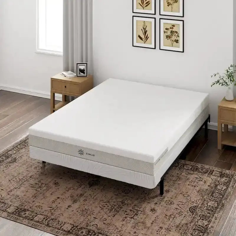 ZINUS Priage 4-Inch Bamboo Box Spring  Eco-Friendly Foundation for Mattresses