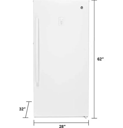 GE 14.1 Cu. Ft. Frost-Free Upright Freezer  White Finish (FUF14DLRWW)