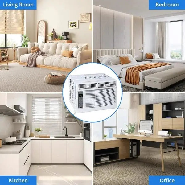 6000 BTU Window Air Conditioner  115V, Reusable Filter, Energy-Efficient Cooling for Up to 250 sq. ft.