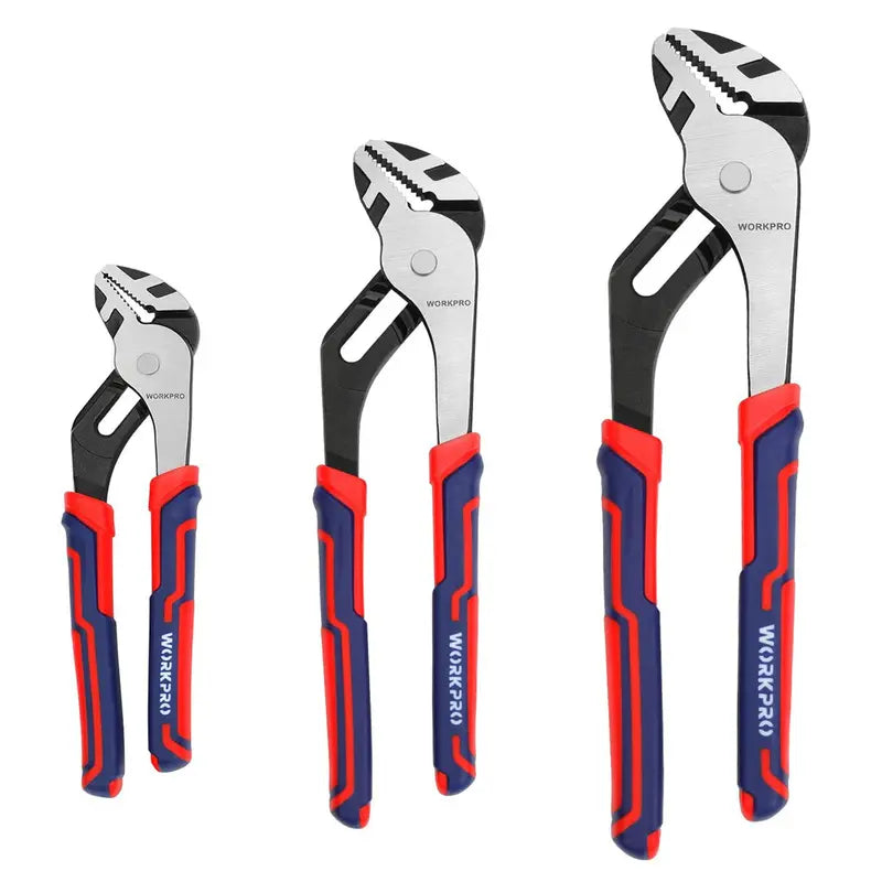 WORKPRO 3-Piece Adjustable Groove Joint Pliers Set