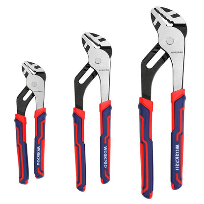 WORKPRO 3-Piece Adjustable Groove Joint Pliers Set