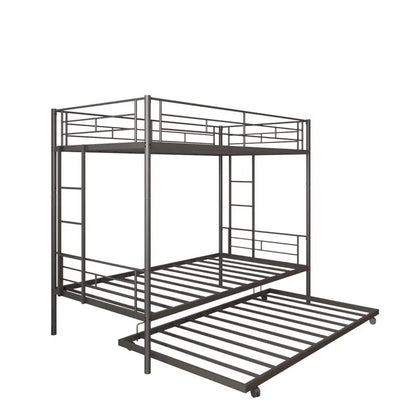 Segmart Metal Twin Bunk Beds with Trundle Bed for Kids Adults Teens
