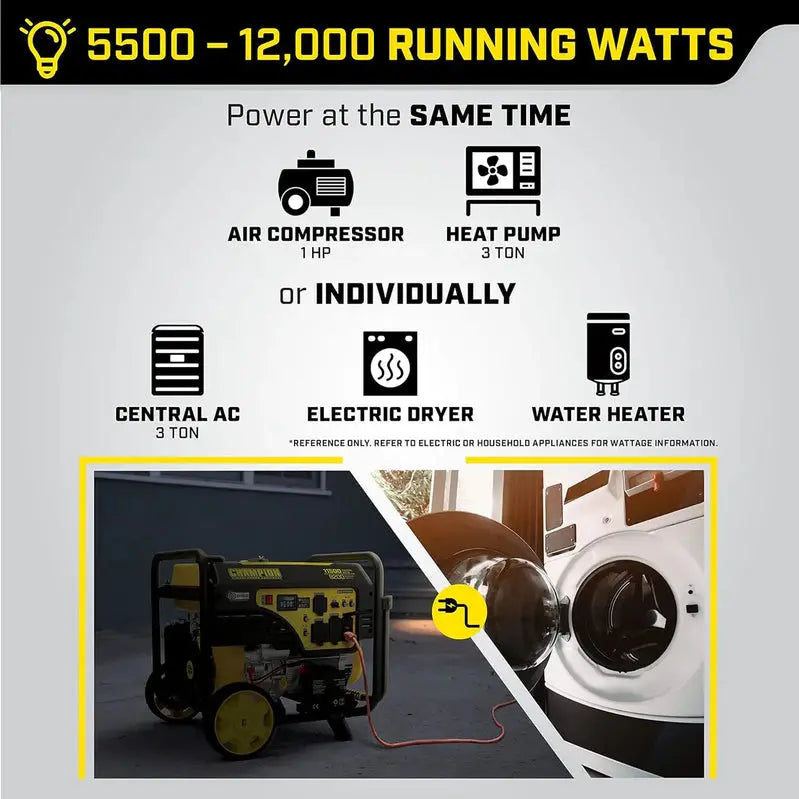 9000W Wireless Start Portable Generator  CO Shield Safety Technology & Smart Monitoring