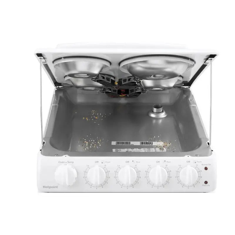 20-Inch 4-Burner Freestanding Electric Range  White Countertop Oven & Cooktop Combo