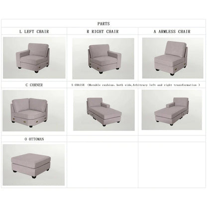 Versatile Reversible Sectional Sofa with Flexible Configuration
