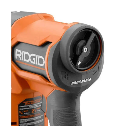 RIDGID Cordless Brad and Finish Nailer Combo Kit  18V Brushless System with Battery &amp; Charger