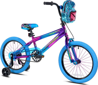 Genesis 18-Inch Illusion Girls’ Bike  Blue & Purple Design
